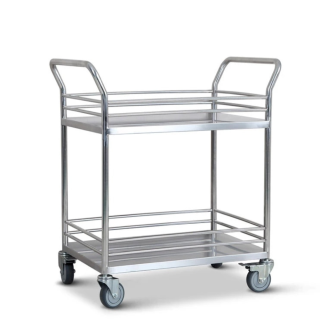 Xe đẩy inox 2 tầng