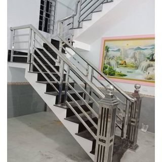 Lan can cầu thang inox vuông