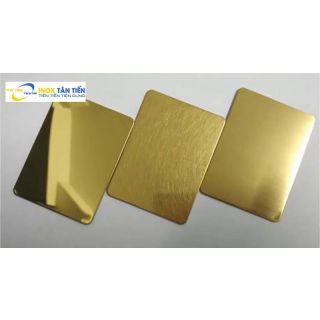 Chi tiết tấm inox màu đồng - màu vàng - Inox Tân Tiến