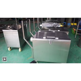 Xe đẩy inox 2 tầng chính hãng chuyên dụng cho y tế và nhà bếp