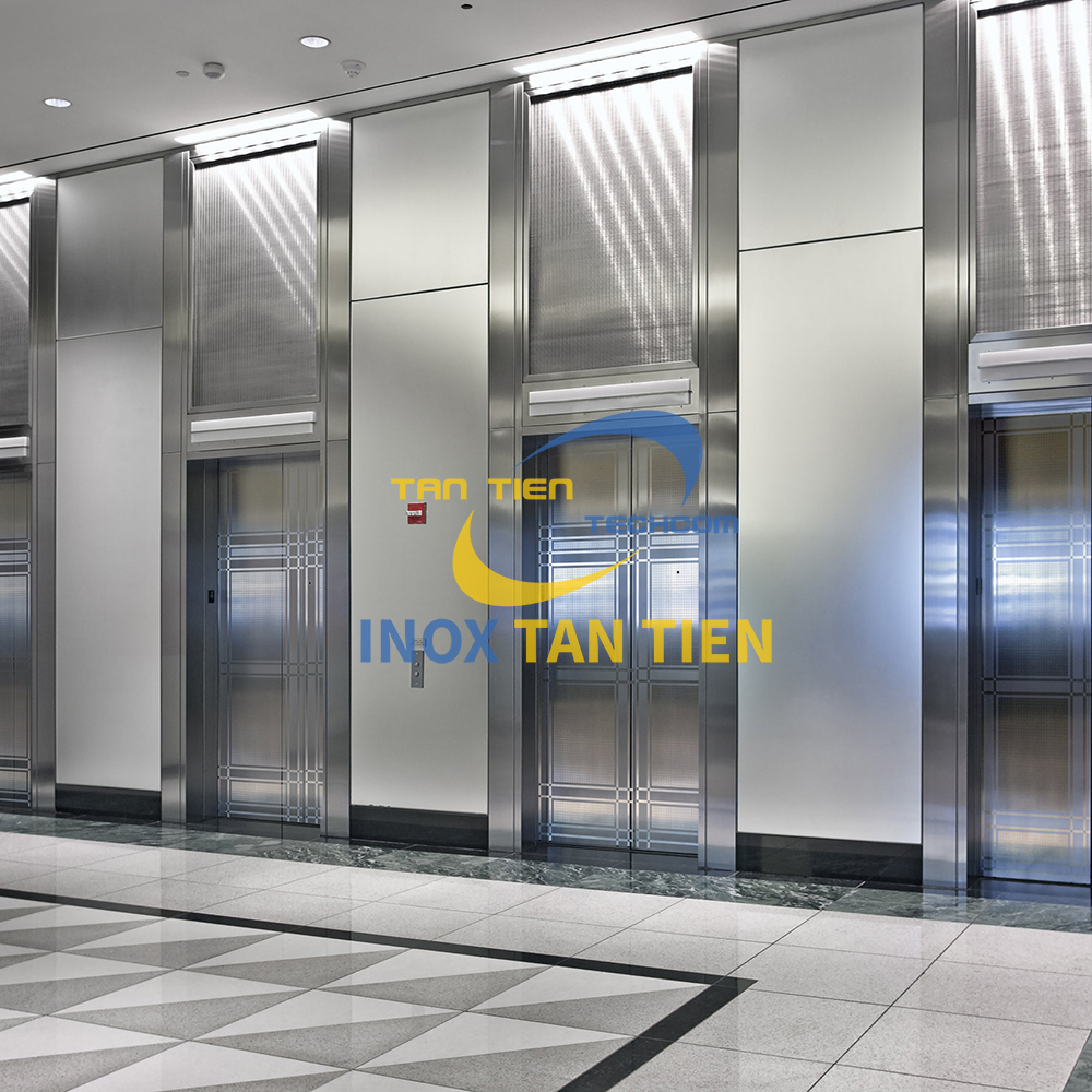 Ốp thang m&aacute;y inox
